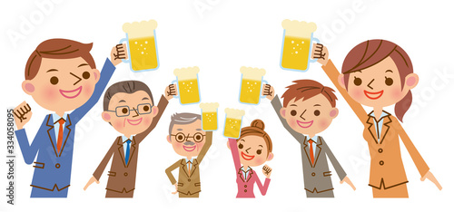 生ビールで乾杯