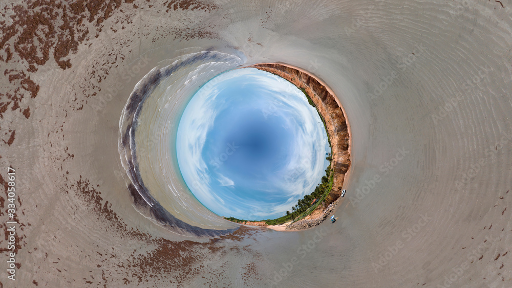 Little Planet of Ponta Grossa Beach close to Canoa Quebrada, east shore of Ceara State, Brazil Little Planet of Ponta Grossa Beach close to Canoa Quebrada, east shore of Ceara State, Brazil