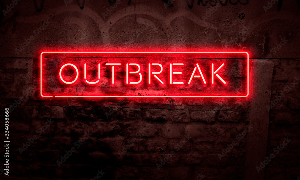 Fototapeta premium Disease Outbreak Warning Sign 