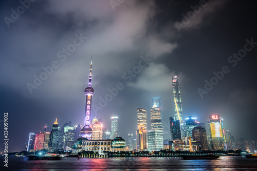 Night scene of Shanghai city, China