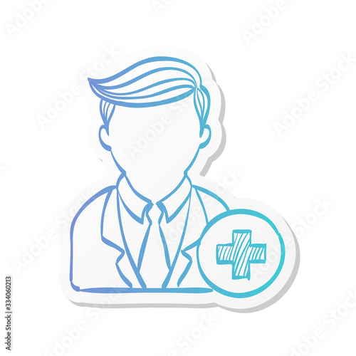 Sticker style icon - Add team member
