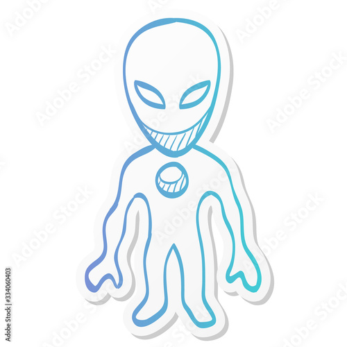 Sticker style icon - Alien