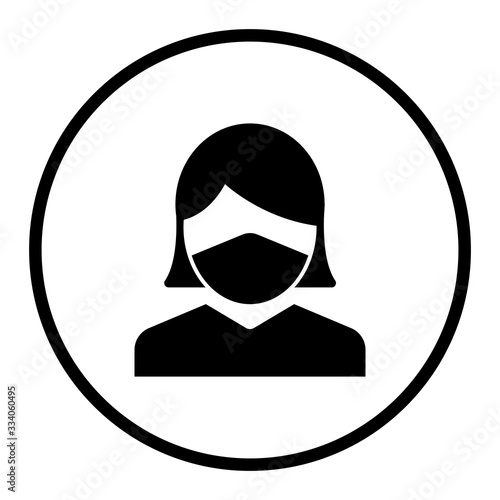 wearing mask sign vector