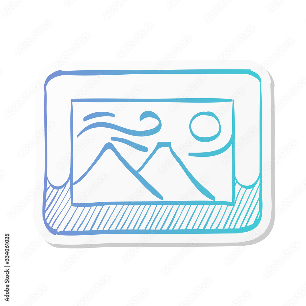 Sticker style icon - Painting Frame Sticker style icon - Painting Frame