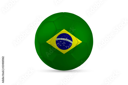 Bandera Brasil Pa  s C  rculo en Pelota Bal  n Futbol Soccer Balompi  