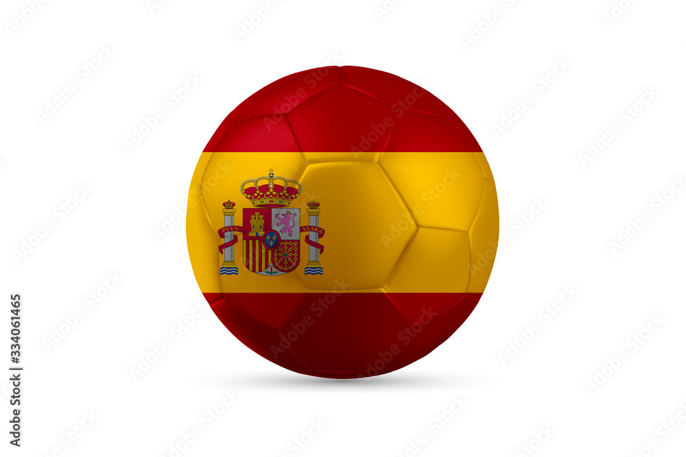 Bandera España País Círculo en Pelota Balón Futbol Soccer Balompié