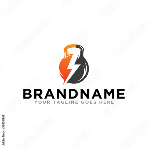 Fitness gym logo icon. Fitness center logo template. Modern design on trendy logo.