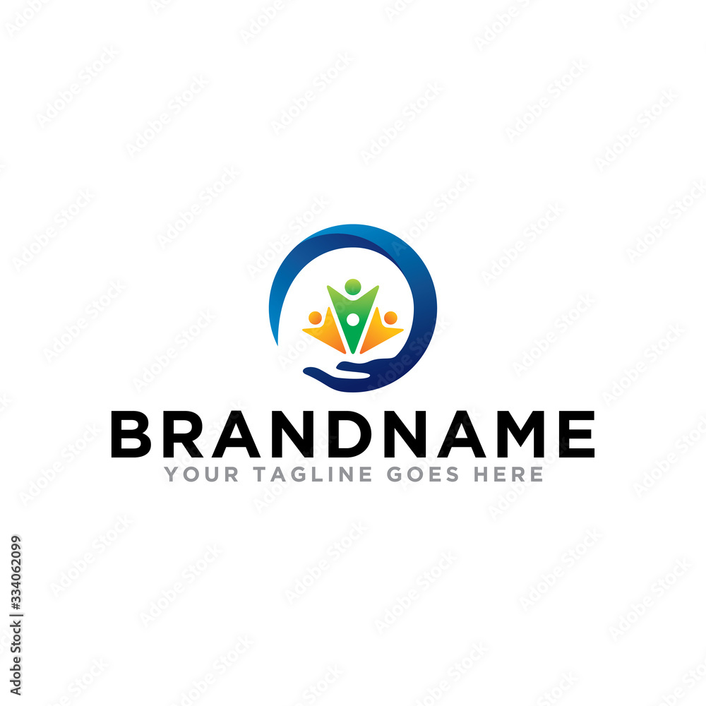 Unity human people care logo icon. Simple design on trendy logo. Unity human people care logo icon. Simple design on trendy logo.