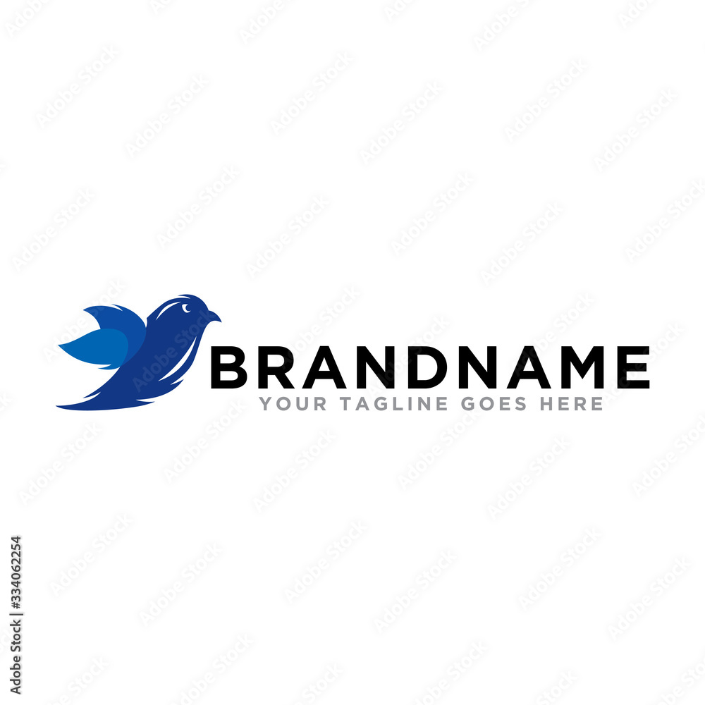 Obraz premium Bird logo icon vector. Simple design bird logo template.