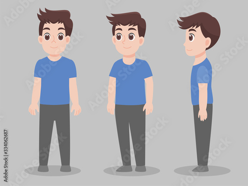 Set of Character Man cartoon concept character