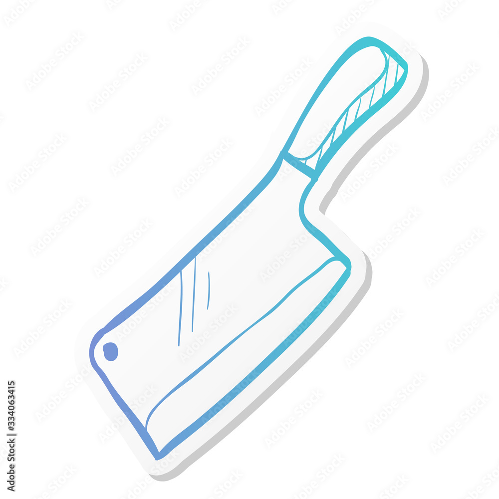 Sticker style icon - Butcher knife Sticker style icon - Butcher knife