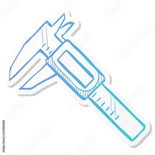 Sticker style icon - Digital caliper