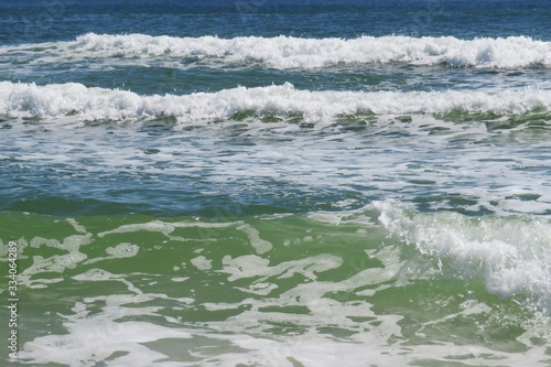 Beautiful ocean water background on Atlantic coast of North Florida 