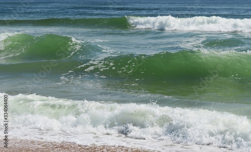 Beautiful ocean waves on Atlantic coast of North Florida