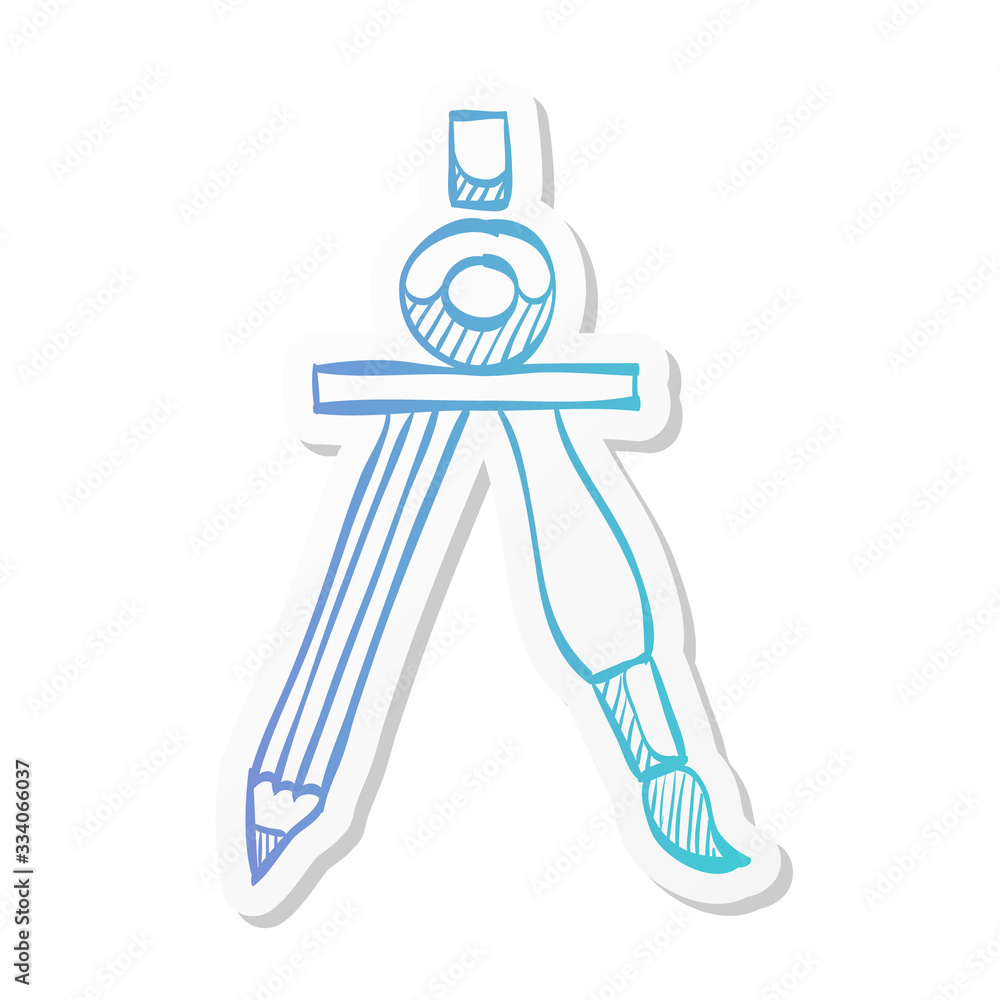 Sticker style icon - Compass Sticker style icon - Compass