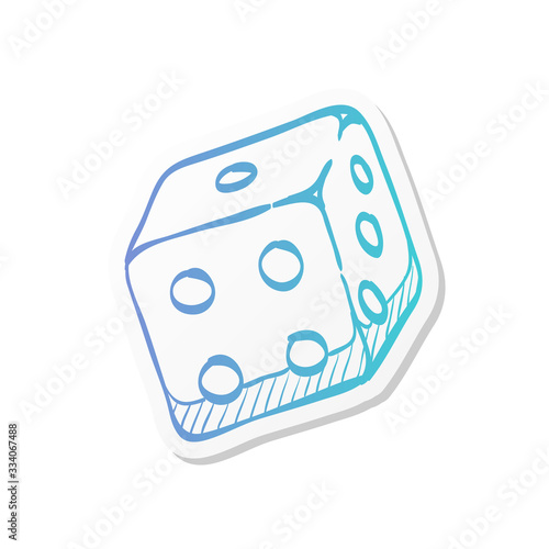Sticker style icon - Dice
