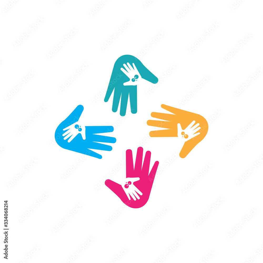 Fototapeta premium Hand Care Logo Template vector icon Business