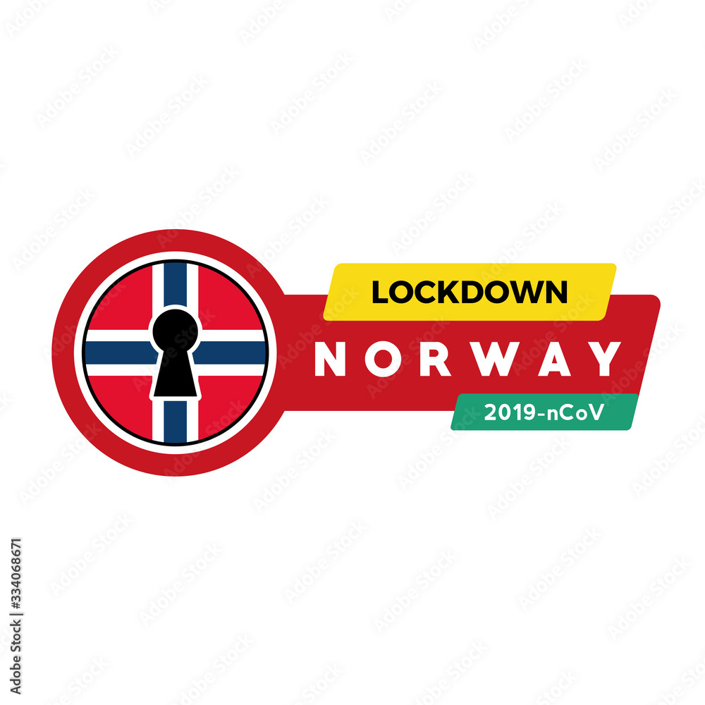 CORONA VIRUS LOCKDOWN, Concept of Lockdown Corona Virus Norway Flag Vector Illustration CORONA VIRUS LOCKDOWN, Concept of Lockdown Corona Virus Norway Flag Vector Illustration