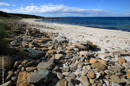 Duncansby  Scotland   UK - August 03  2018  The beach near duncansby head  Scotland  Highlands  United Kingdom