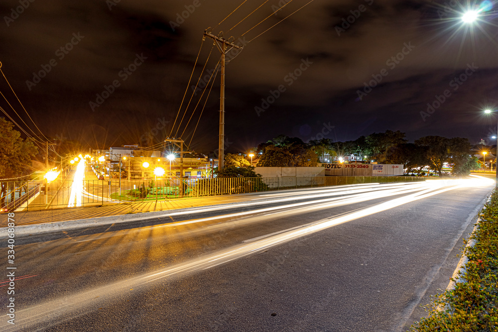 long exposure in night city traffic IX