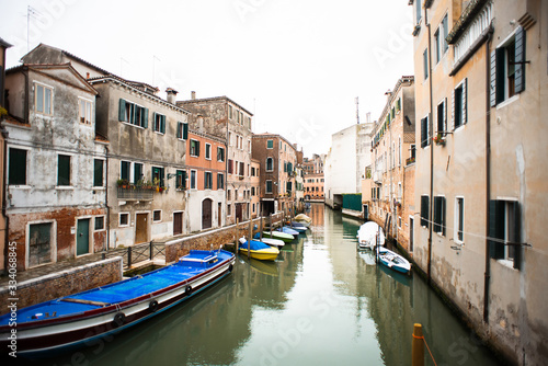 Canal Rio della Tana in Venice. Italy. Architecture and landmarks of Venice.