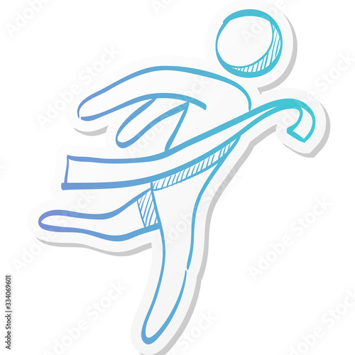 Sticker style icon - Finish line