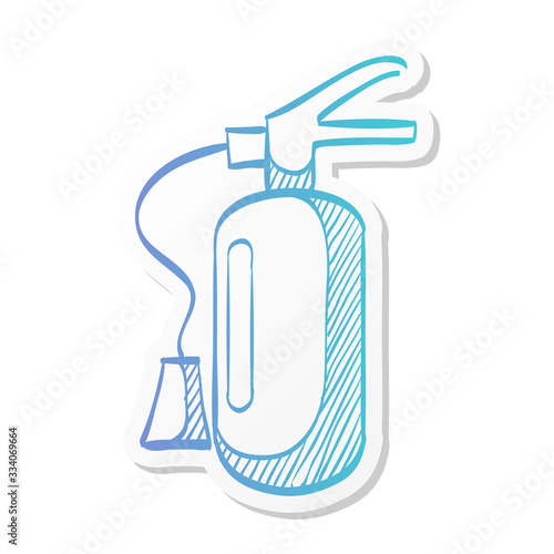 Sticker style icon - Fire extinguisher