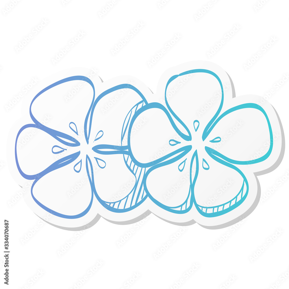 Fototapeta premium Sticker style icon - Jasmine flowers
