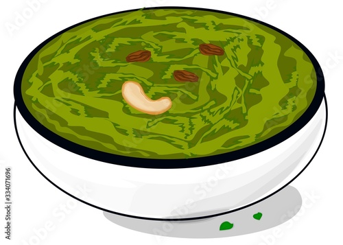 Lauki ka Halwa indian Sweet food Vector