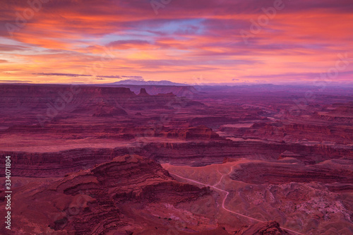Sunrise view at Dead Horse Point State Park in Moab, Utah