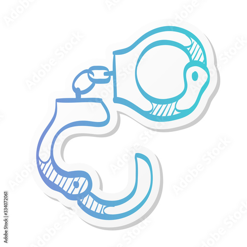 Sticker style icon - Handcuff