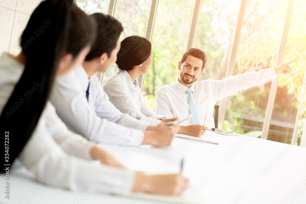 Group of Company Employees Plan their Business Strategy