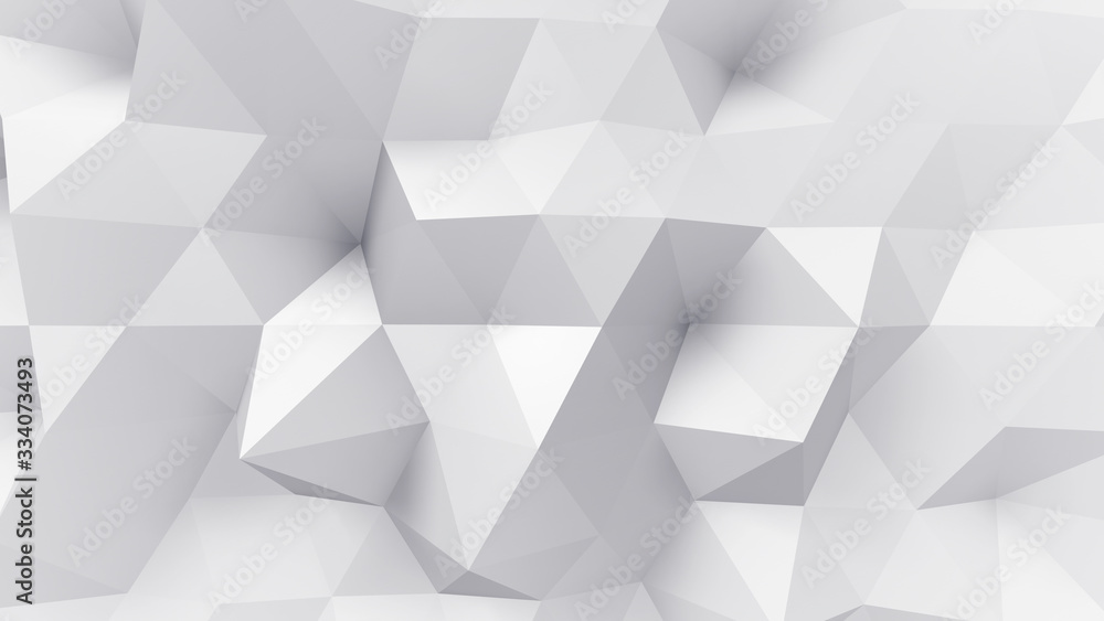 Fototapeta premium Geometric Polygon Wall abstract mesh structure 3D illustration background