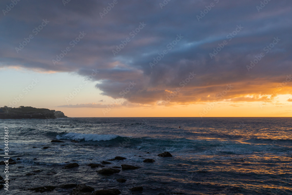 Sunrise view at Bronte Beach, Sydney.