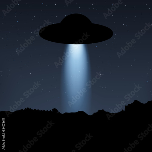 UFO light beam.