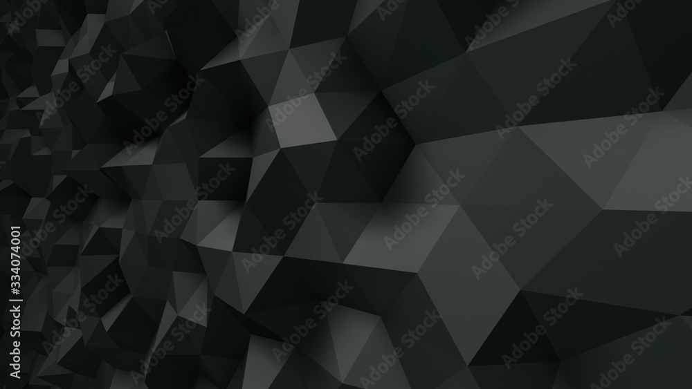 Obraz premium Geometric Polygon Wall abstract mesh structure 3D illustration background