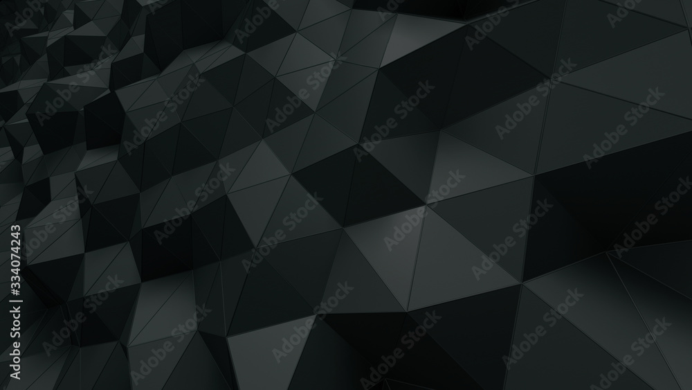 Obraz premium Geometric Polygon Wall abstract mesh structure 3D illustration background