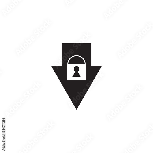 icon lockdown simple vektor design