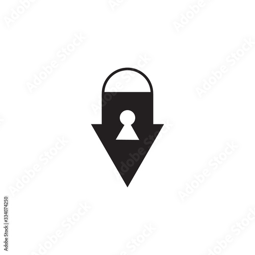 icon lockdown vektor design white background