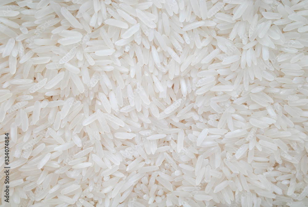 Jasmine rice, rice grains healthy food on white background Jasmine rice, rice grains healthy food on white background