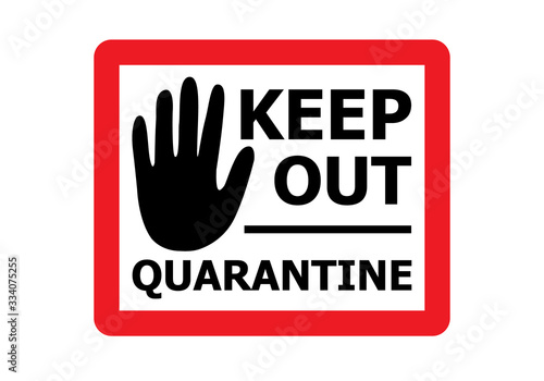 Sign of quarantine for health reasons