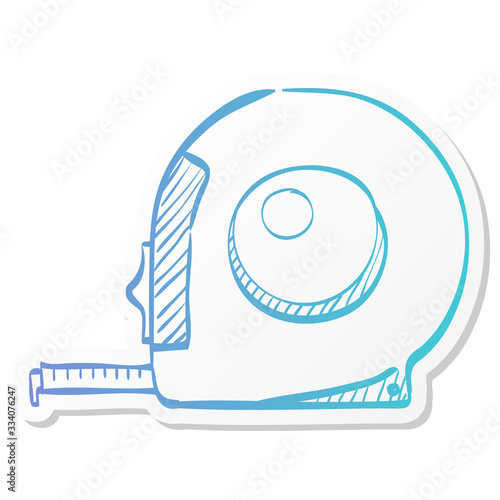 Sticker style icon - Measure tape