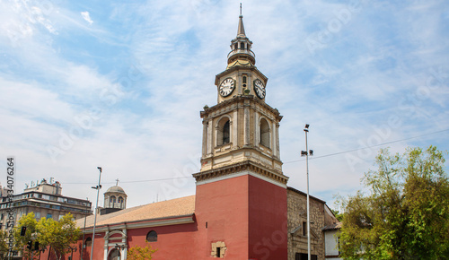 Santiago, Chile, St. Francis Church. It is a former monastery Church of the Franciscan order, located in the historical center of Santiago de Chile. It was built and rebuilt in 1613.