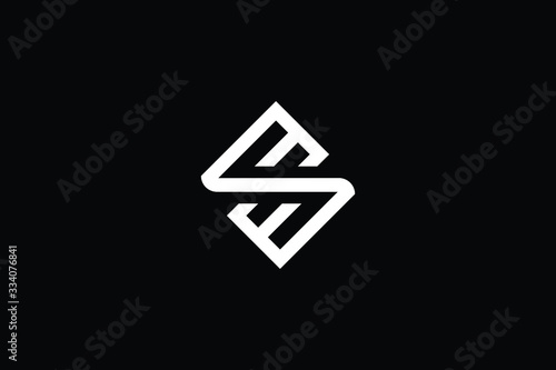 Free Download Minimal elegant monogram art logo. Outstanding professional trendy awesome artistic SM MS SW WS initial based Alphabet icon logo. Premium Business logo White color on black background - GFXLoad