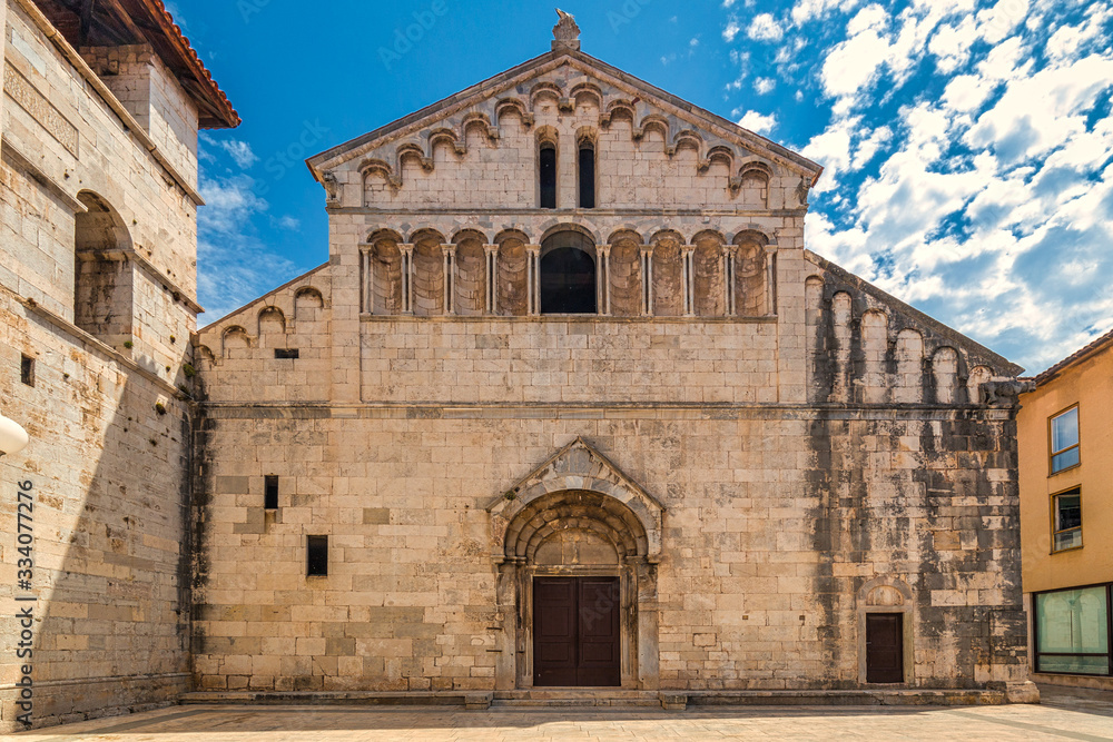 The Church of St. Chrysogonus in historic center of the Zadar town at the Mediterranean Sea, Croatia, Europe.