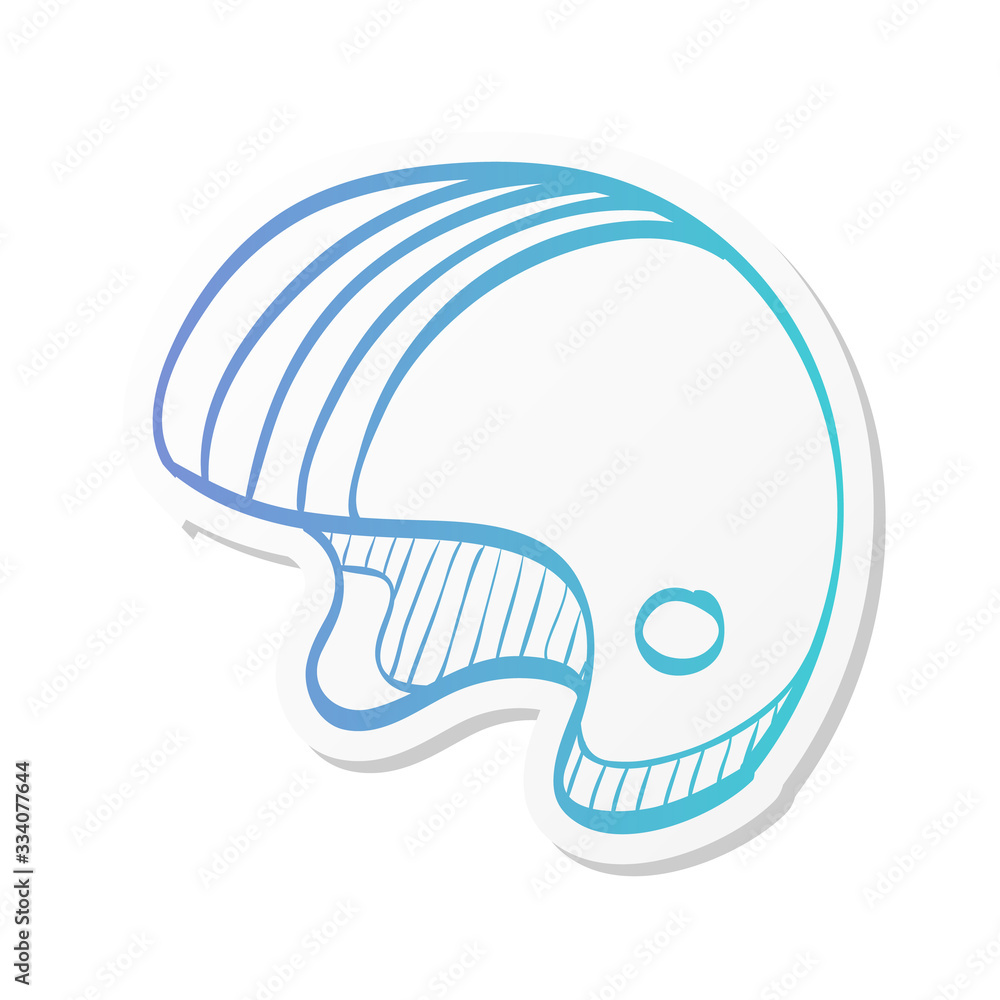 Sticker style icon - Motorcycle helmet