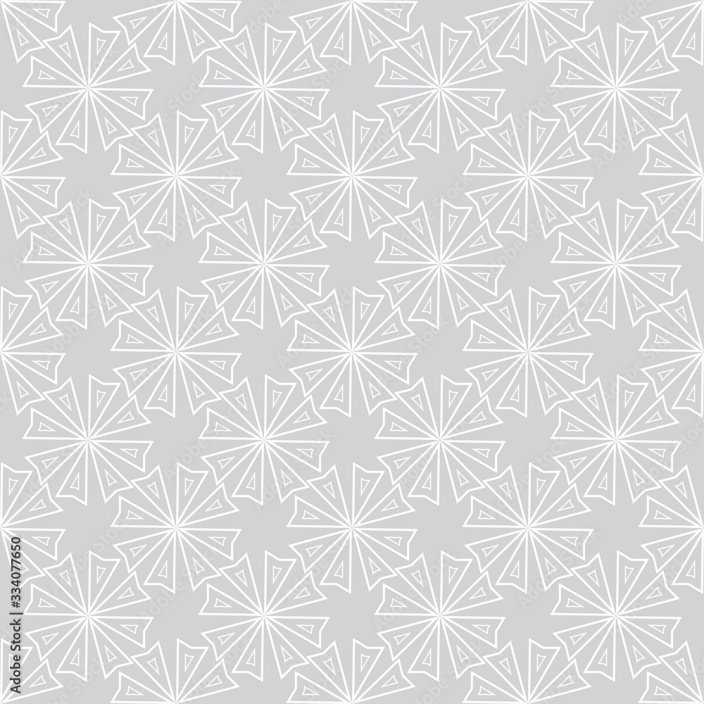 Gray decorative background geometric pattern. Textile design texture.
