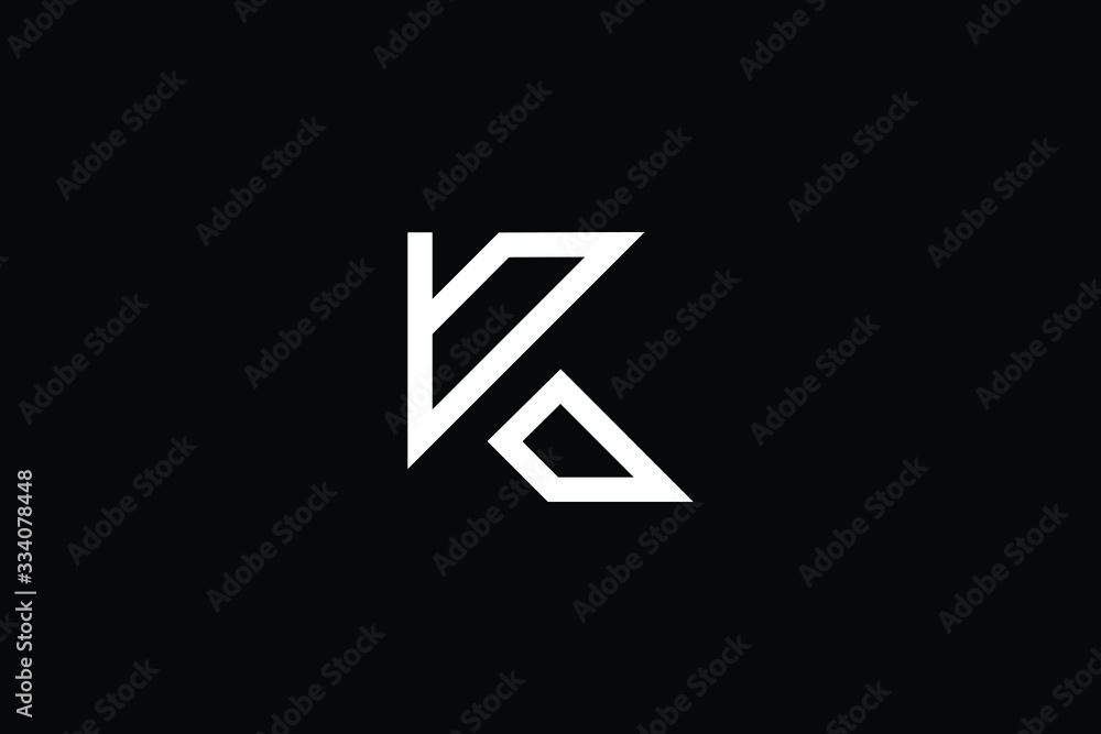 Minimal elegant monogram art logo. Outstanding professional trendy awesome artistic K initial based Alphabet icon logo. Premium Business logo White color on black background Minimal elegant monogram art logo. Outstanding professional trendy awesome artistic K initial based Alphabet icon logo. Premium Business logo White color on black background