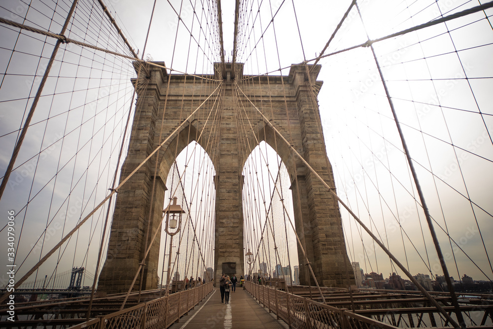 Fototapeta premium Brooklyn Bridge i Manhattan