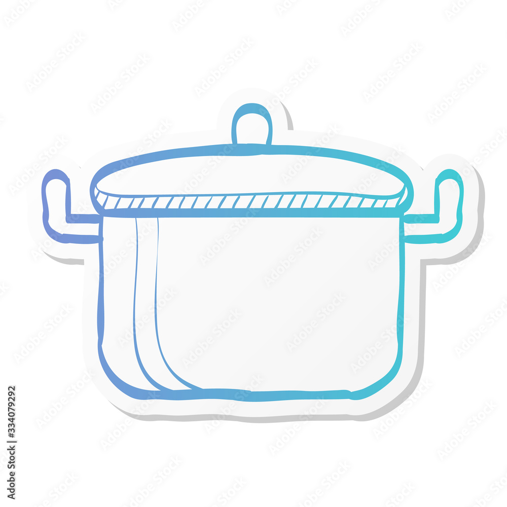 Sticker style icon - Cooking pan Sticker style icon - Cooking pan
